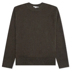 Acne Studios Wool Blend Crewneck Jumper - Forest Green