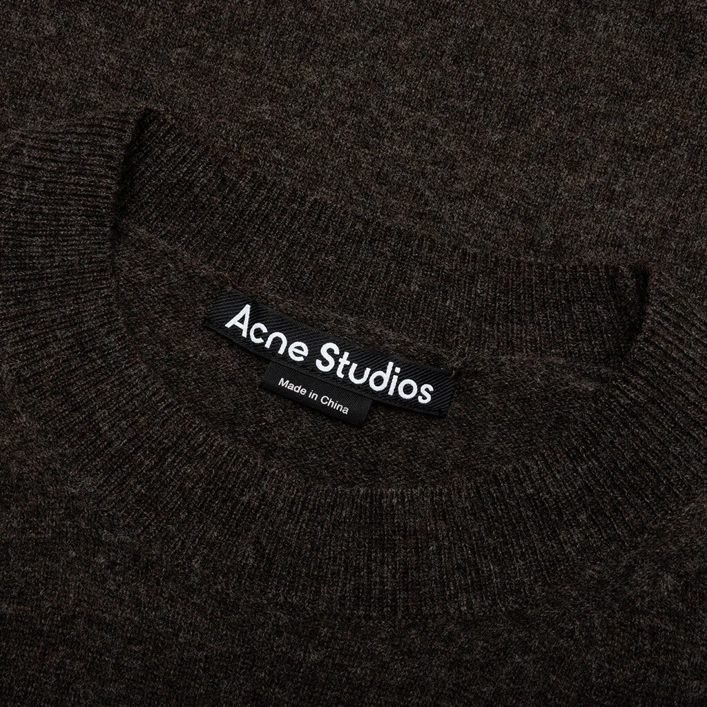 Acne Studios Wool Crew Neck Sweater - Grey/Brown 5 Acne Studios Wool Crew Neck Sweater - Grey/Brown - Image 3