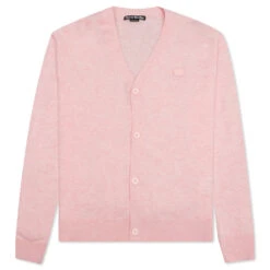 Acne Studios Wool Knit Cardigan - Faded Pink/Melange