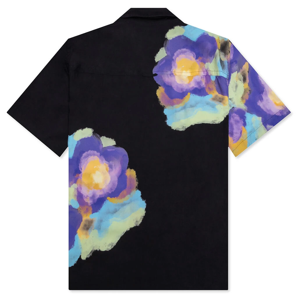 Awake Bouquet Camp Shirt - Black Floral 4 Awake Bouquet Camp Shirt - Black Floral - Image 2