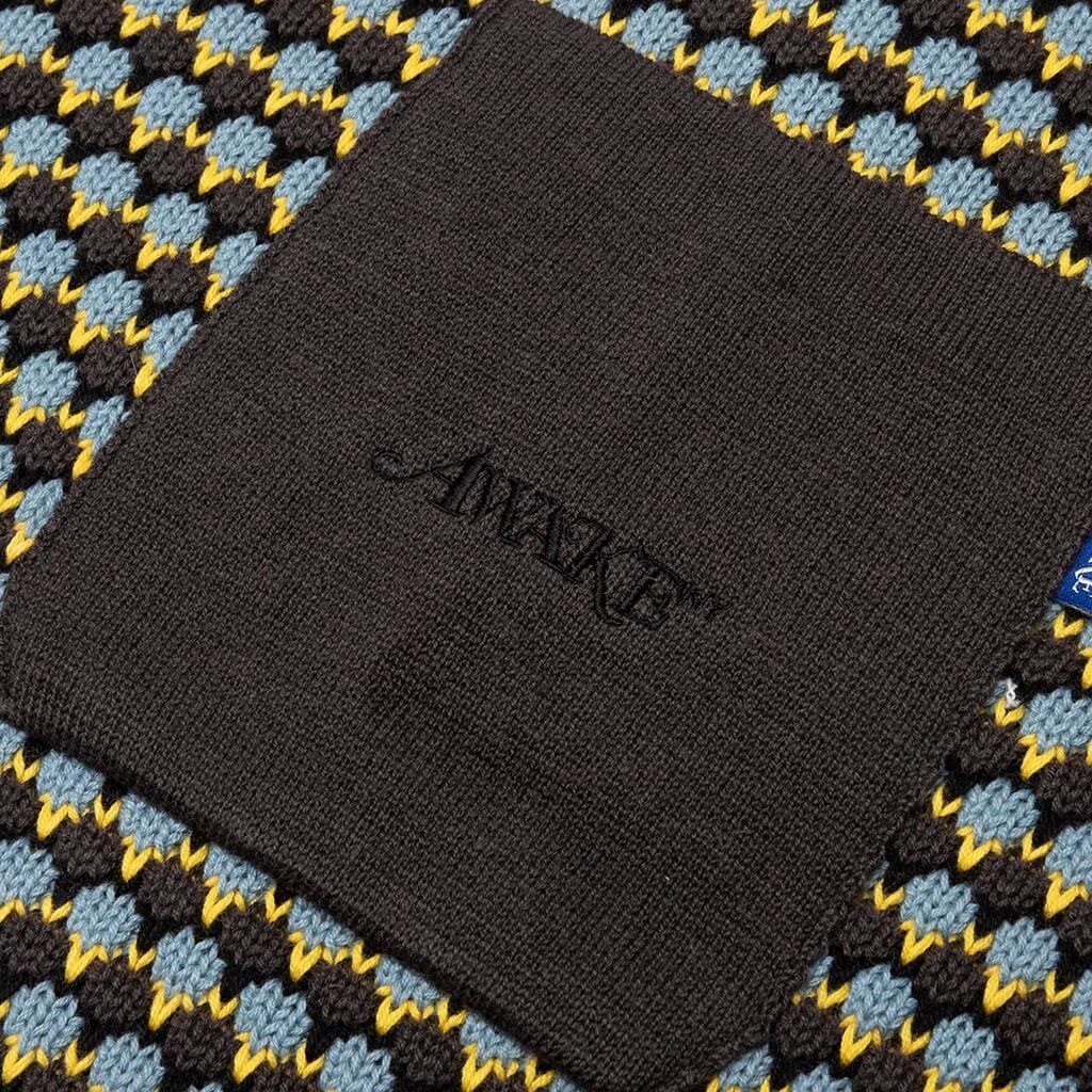 Knit Crochet S/S Button Down - Brown/Multi 5 Knit Crochet S/S Button Down - Brown/Multi - Image 3