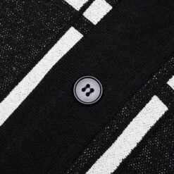 Awake Windowpane Short Sleeve Cardigan - Black/White 9 Awake Windowpane Short Sleeve Cardigan - Black/White -Bapejackets Shop Awake Windowpane Short Sleeve Cardigan Black White AWK SP22 SW003 BLK 07 25 22 Feature NIKKA 3