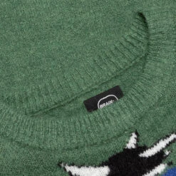 Novelty Knit Sweater - Green -Bapejackets Shop Brain Dead Novelty Knit Sweater Green BDW20O12001397GR01 11 18 2020 01 7