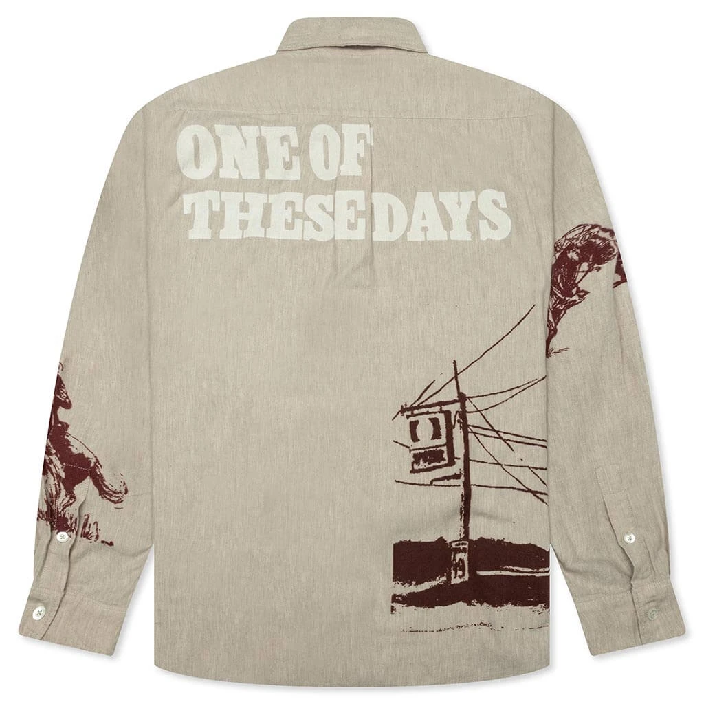 One Of These Days X Woolrich Chamois Printed Shirt - Canvas 4 One Of These Days X Woolrich Chamois Printed Shirt - Canvas - Image 2
