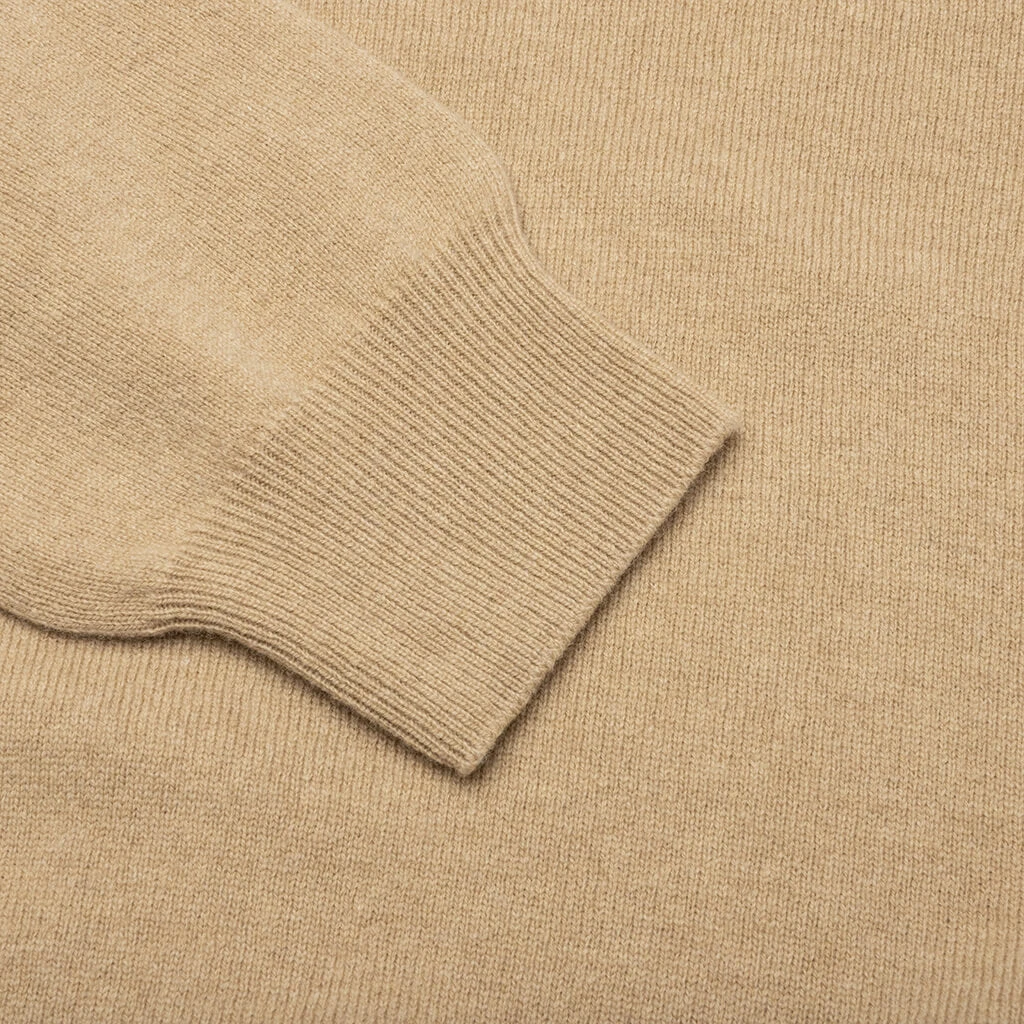 Comme Des Garcons PLAY X The Artist Invader Cardigan - Camel 6 Comme Des Garcons PLAY X The Artist Invader Cardigan - Camel - Image 4