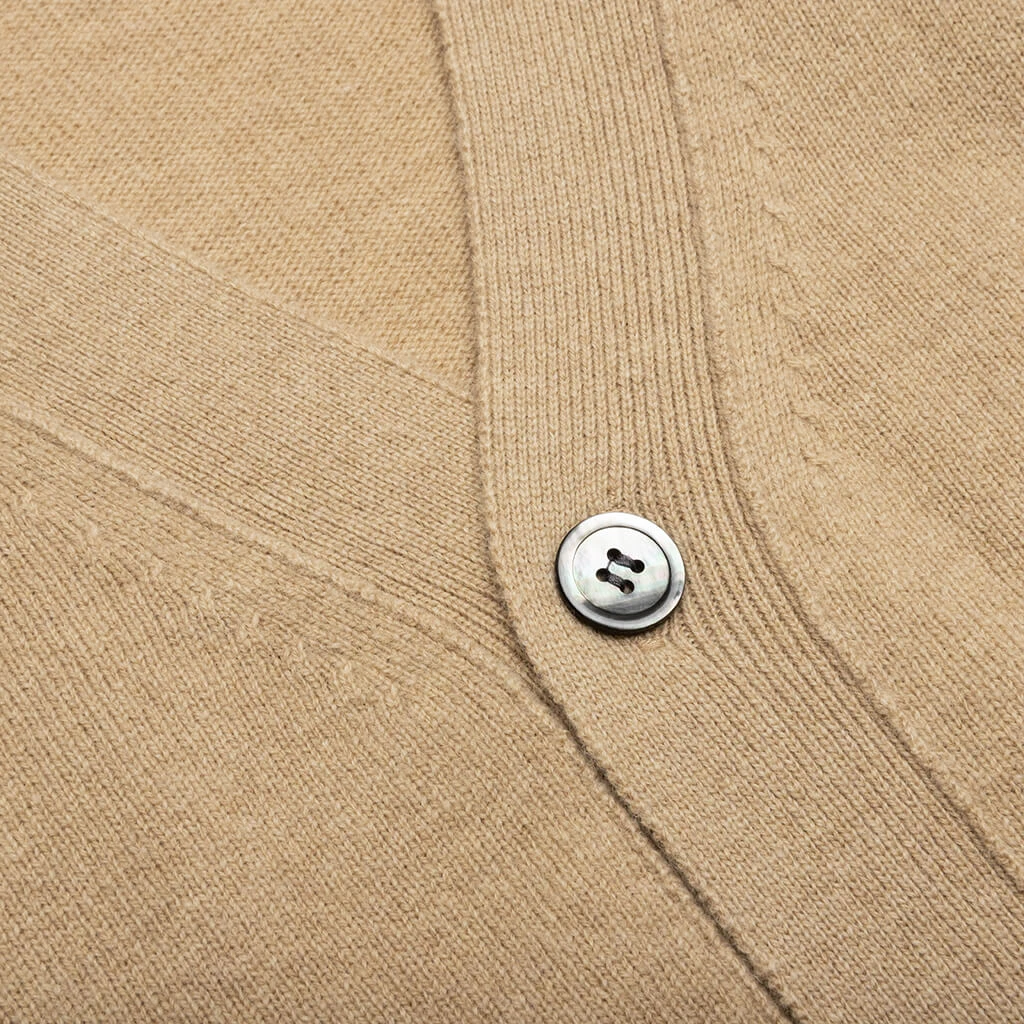 Comme Des Garcons PLAY X The Artist Invader Cardigan - Camel 7 Comme Des Garcons PLAY X The Artist Invader Cardigan - Camel - Image 5