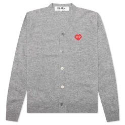 Comme Des Garcons PLAY X The Artist Invader Cardigan - Top Grey