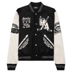Amiri Hockey Varsity Bomber - Black