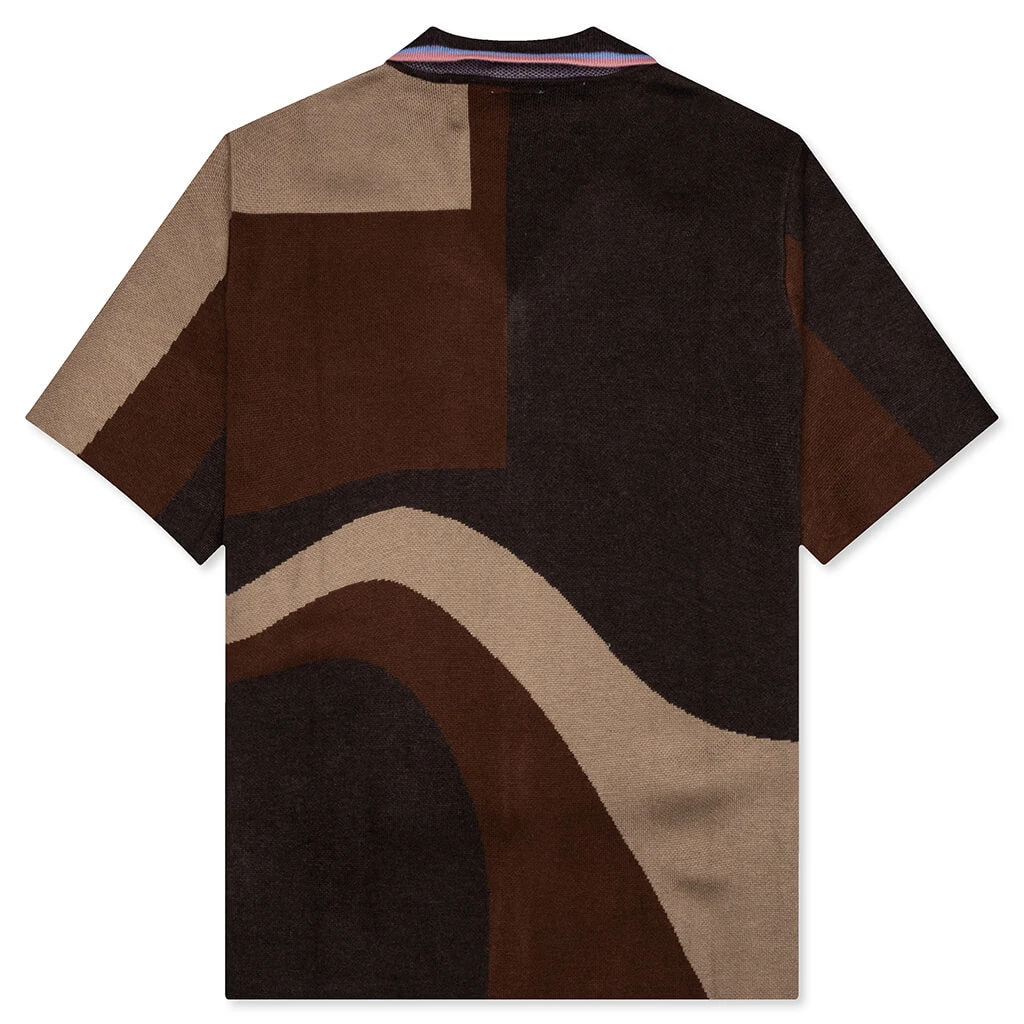 Wavy Knit Shirt - Coffee 4 Wavy Knit Shirt - Coffee - Image 2