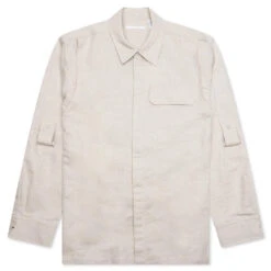 Helmut Lang Cotton-Linen Cargo Shirt - Twill/Natural