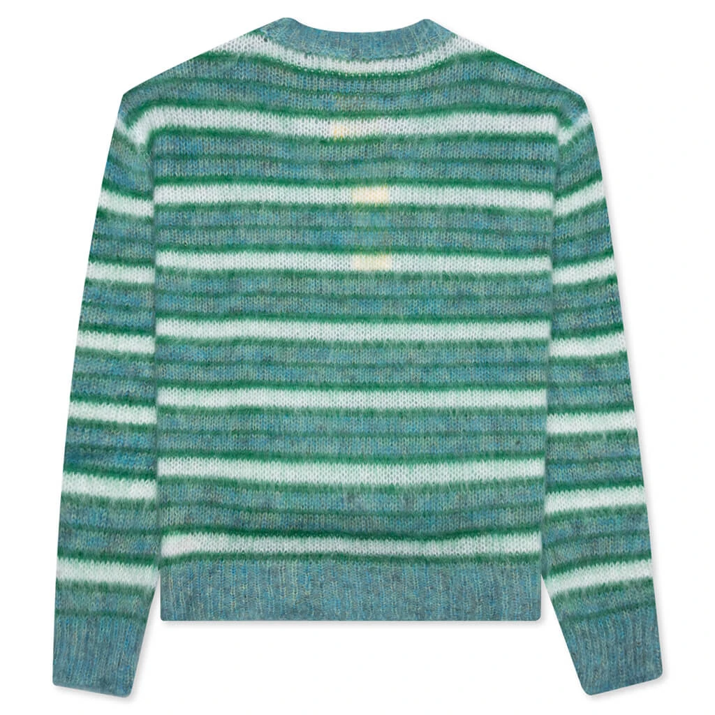 Marni Striped Mohair Sweater - Turquoise 4 Marni Striped Mohair Sweater - Turquoise - Image 2