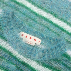 Marni Striped Mohair Sweater - Turquoise 9 Marni Striped Mohair Sweater - Turquoise -Bapejackets Shop Marni Roundneck Sweater Turqouise GCMG0161Q0 UFU107 RGB38 11 29 22 NF RENAME MG 03