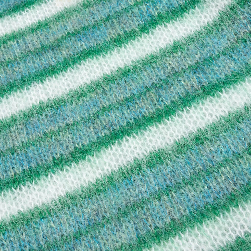 Marni Striped Mohair Sweater - Turquoise 6 Marni Striped Mohair Sweater - Turquoise - Image 4