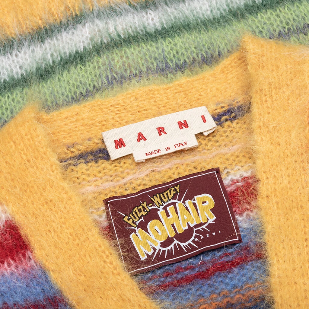 Marni Striped Mohair Cardigan - Multi 5 Marni Striped Mohair Cardigan - Multi - Image 3