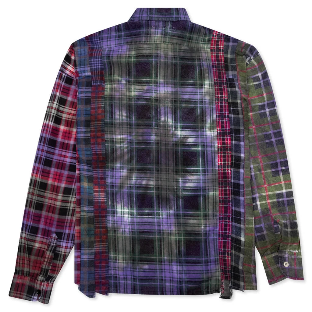 7 Cuts Tie Dye Wide Flannel Shirt - Assorted 4 7 Cuts Tie Dye Wide Flannel Shirt - Assorted - Image 2