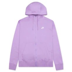 Nike Sportswear Club Fleece Full-Zip Hoodie - Violet Star/White