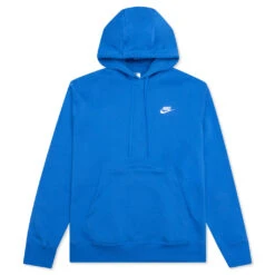 Nike Sportswear Club Fleece Pullover Hoodie - Signal Blue/White