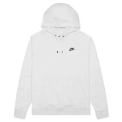 Nike Sportswear Women’s Essential Fleece Pullover Hoodie - Birch Heather/Black