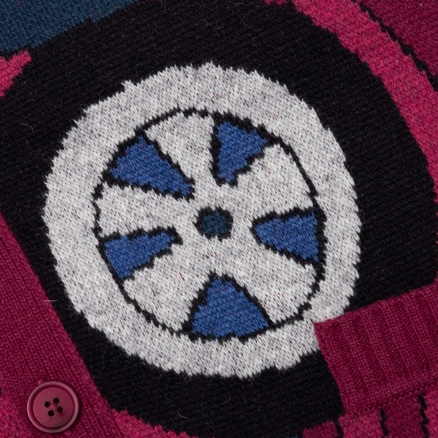 No Parking Knitted Cardigan - Beet Red 4 No Parking Knitted Cardigan - Beet Red - Image 3