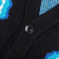 Pleasures Volt Jacquard Cardigan - Black -Bapejackets Shop PLEASURES Volt Jacquard Cardigan Black P22SP025 BLACK 04 25 22 Feature 54