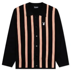 PLEASURES X Playboy Club Woven Cardigan Sweater - Black