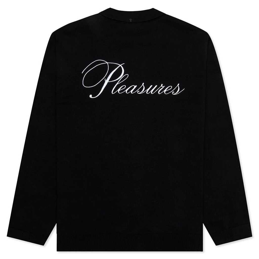 PLEASURES X Playboy Club Woven Cardigan Sweater - Black 4 PLEASURES X Playboy Club Woven Cardigan Sweater - Black - Image 2