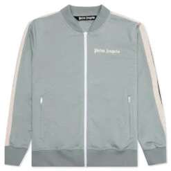 Palm Angels Bomber Track Jacket - Grey/Off White