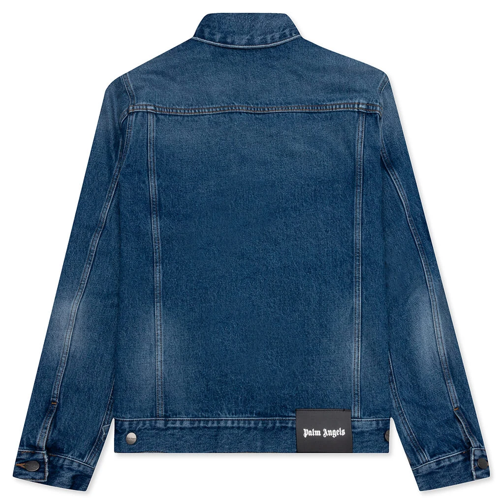 Palm Angels Indigo Track Denim Jacket - Light Blue 4 Palm Angels Indigo Track Denim Jacket - Light Blue - Image 2