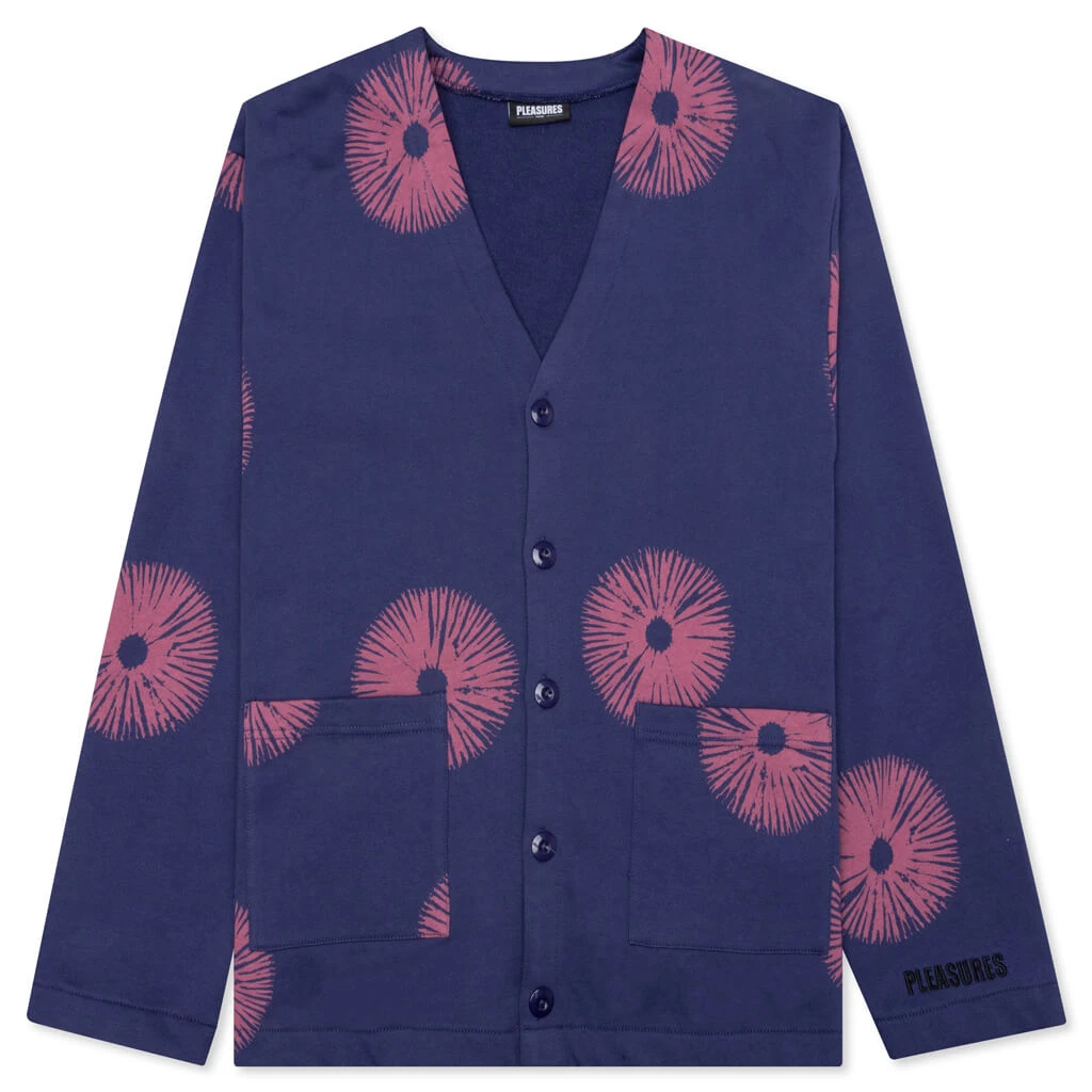 Pleasures Freeze Cardigan - Blue 3 Pleasures Freeze Cardigan - Blue