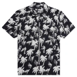 Aiden S/S Shirt Zippers - Palm Tree
