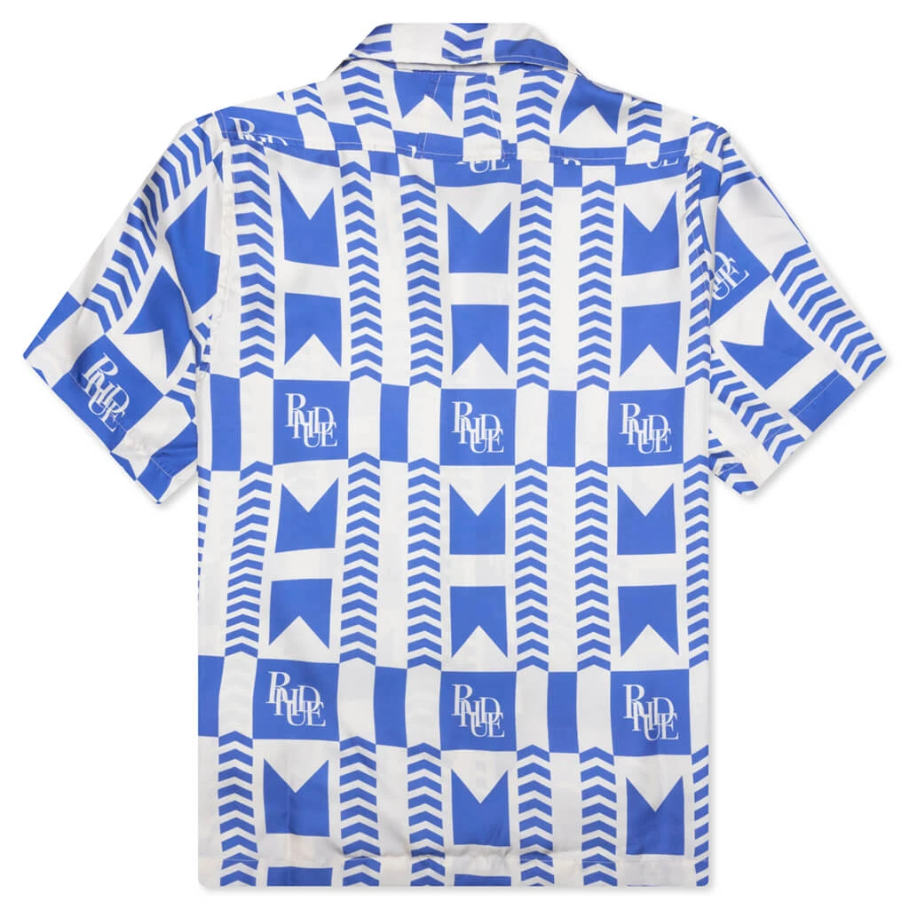 Rhude Blue Grasse Silk Shirt - Blue/Ivory 4 Rhude Blue Grasse Silk Shirt - Blue/Ivory - Image 2