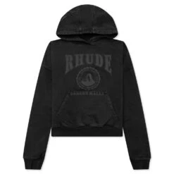 Rhude Cropped Desert Valley Hoodie - Black