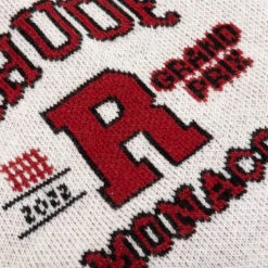 Rhude Grand Prix Cardigan - Creme/Black/Red -Bapejackets Shop Rhude Grand Prix Cardigan Creme Black Red RHSS22CA020375070507 04 02 22 Feature 7