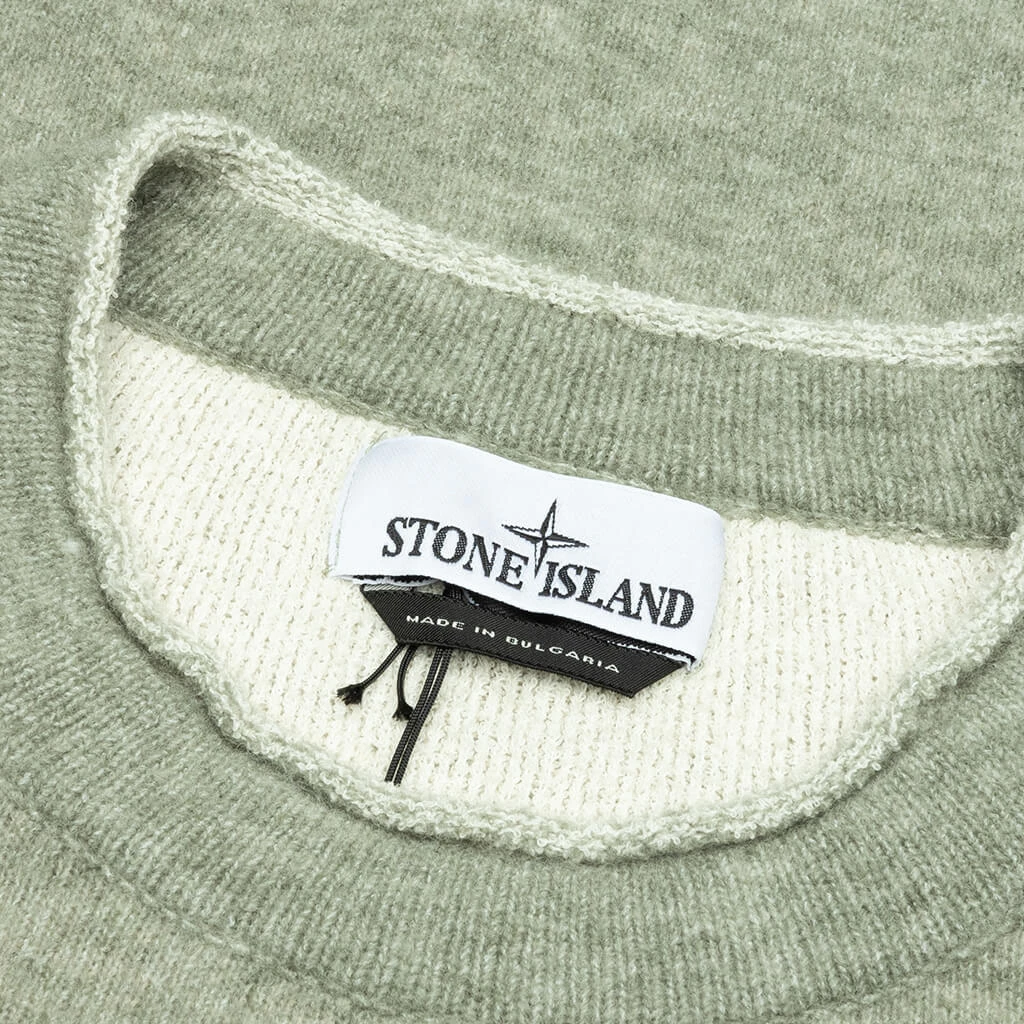 Stone Island Crewneck Knit Sweater - Sage Green 7 Stone Island Crewneck Knit Sweater - Sage Green - Image 5