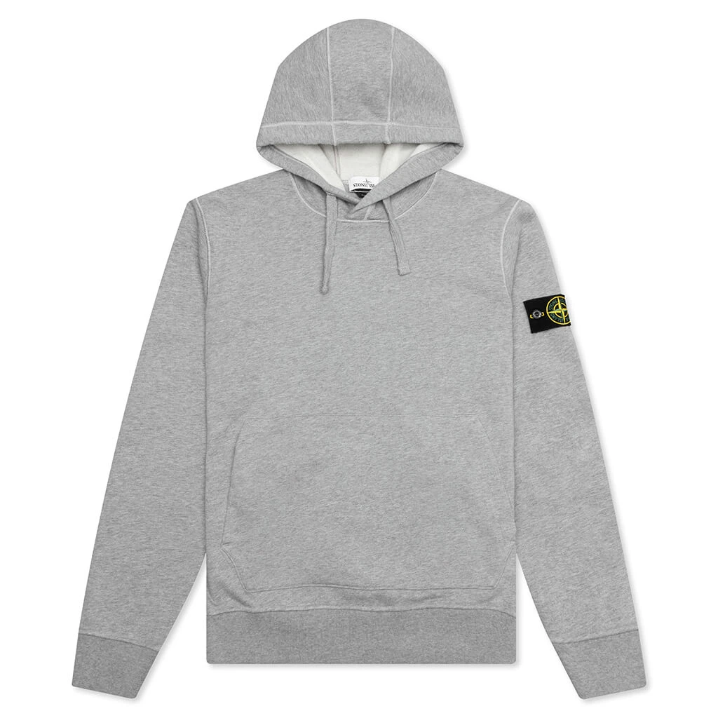Stone Island Hooded Sweatshirt 64151 - Melange Grey 3 Stone Island Hooded Sweatshirt 64151 - Melange Grey
