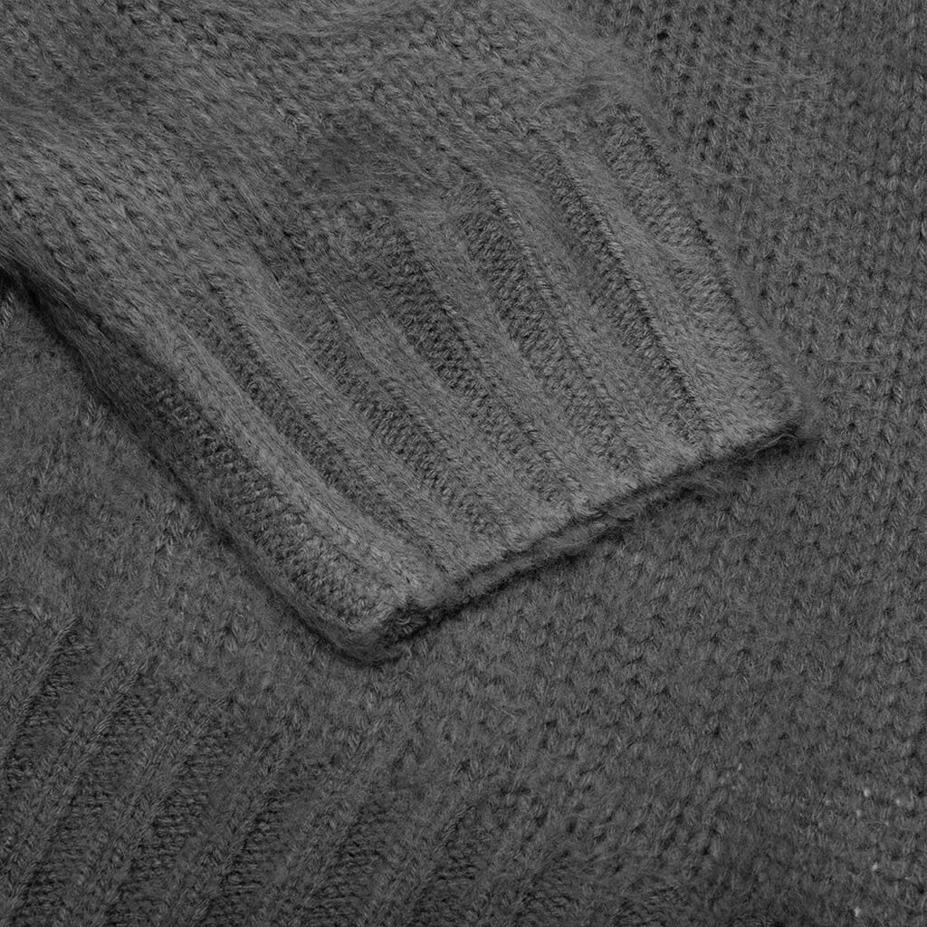 Stussy Brushed Cardigan - Charcoal 7 Stussy Brushed Cardigan - Charcoal - Image 5