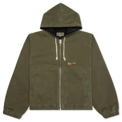 Stussy Canvas Insulated Work Jacket - Olive Drab