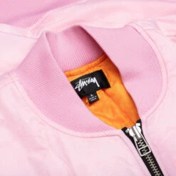 Stussy Dyed Nylon Bomber - Pink -Bapejackets Shop Stussy Dyed Nylon Bomber Pink 115618 PINK 02 10 23 Feature KN 14