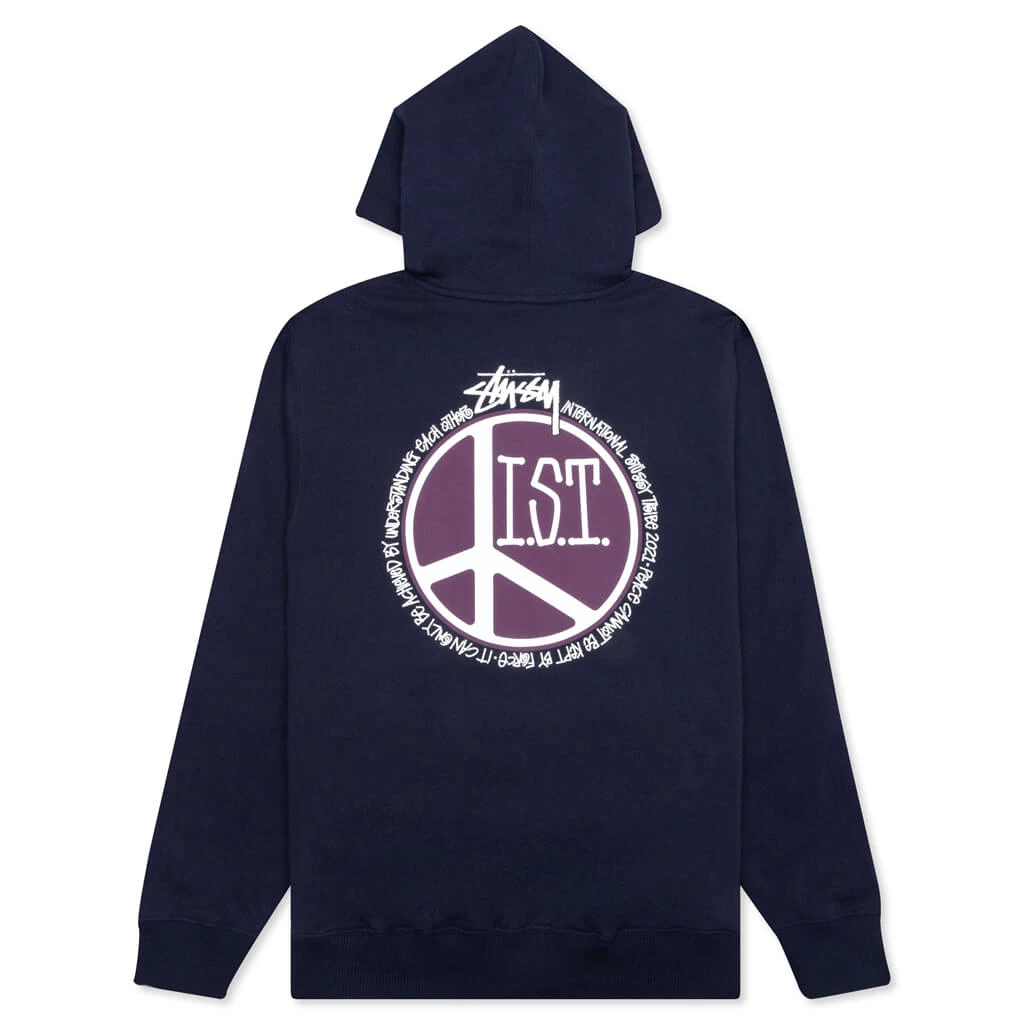 Stussy Peace Dot Hoodie - Navy 4 Stussy Peace Dot Hoodie - Navy - Image 2