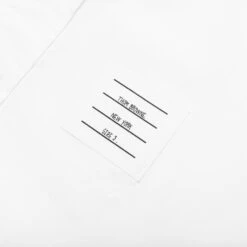 Straight Fit W/ Silk 4 Bar In Poplin Shirt - White -Bapejackets Shop Thom Browne Straight Fit w Silk 4 Bar in Poplin White MWL374A 03113 100 04 30 23 Feature KN 6