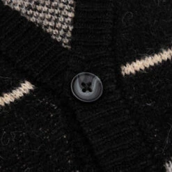 Windowpane Mohair Cardigan - Charcoal Multi -Bapejackets Shop Windowpane Mohair Cardigan Charcoal Multi AWK FW23 KN003 CHA 10 01 23 Feature KN 7