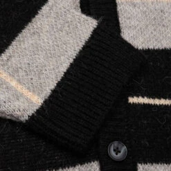 Windowpane Mohair Cardigan - Charcoal Multi -Bapejackets Shop Windowpane Mohair Cardigan Charcoal Multi AWK FW23 KN003 CHA 10 01 23 Feature KN 8