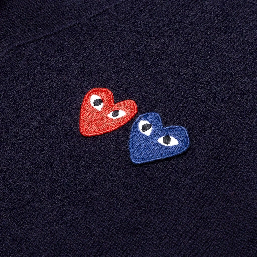 Double Heart Cardigan - Navy 5 Double Heart Cardigan - Navy - Image 3