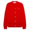 Double Heart Cardigan - Red -Bapejackets Shop comme des garcons play double heart cardigan red