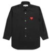 Kid's Button Up Shirt - Black 1 Kid's Button Up Shirt - Black -Bapejackets Shop comme des garcons play kids button up shirt black
