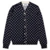 Polka Dot Cardigan Black Heart - Navy 2 Polka Dot Cardigan Black Heart - Navy -Bapejackets Shop comme des garcons play polka dot cardigan black heart navy
