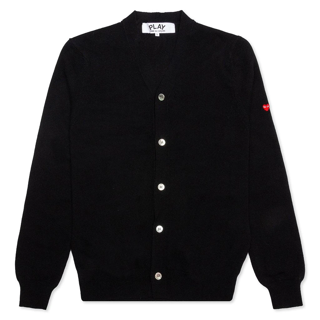 Small Heart Cardigan - Black 3 Small Heart Cardigan - Black