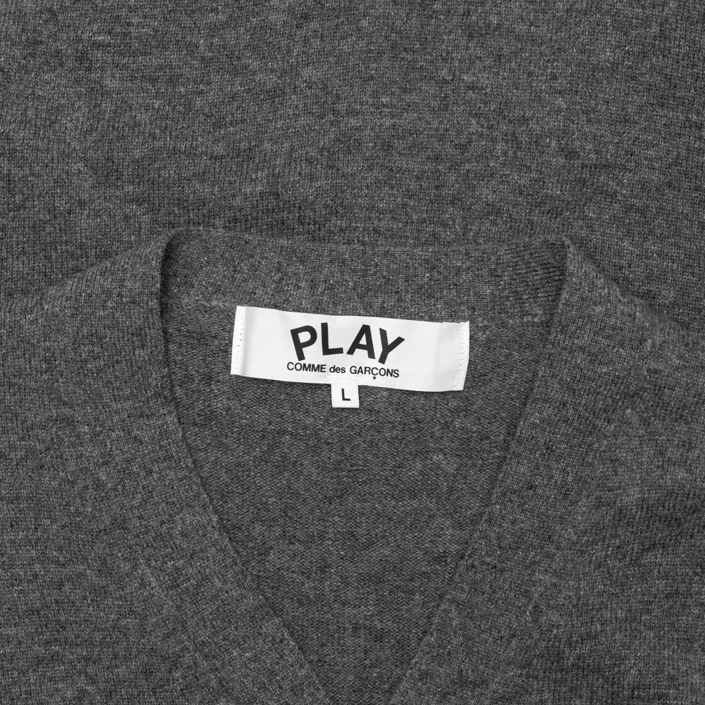 Small Heart Cardigan - Grey 5 Small Heart Cardigan - Grey - Image 3