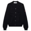 Small Heart Cardigan - Navy -Bapejackets Shop comme des garcons play small heart cardigan navy