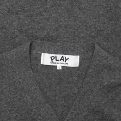 V-Neck Cardigan - Grey 9 V-Neck Cardigan - Grey -Bapejackets Shop comme des garcons play v neck cardigan grey 2